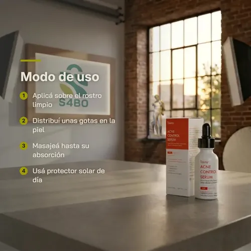 Serum Facial Anti-acné Control Coony 30ml Momento de aplicación Día/Noche Tipo de piel Grasa
