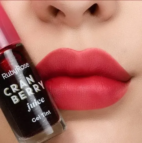 Tinta Gel Tint Labios Rubyrose Hialuronico Vegano Dphantenol Color Cranberry