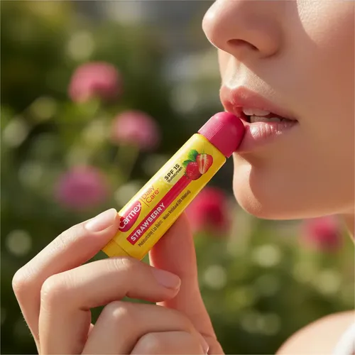 Carmex Daily Care Moisturizing Lip Balm Strawberry 3pz 10g Bálsamo Labial Hidratante Fresa Protector Solar Spf 15 Alivio Labios Secos Reparador Humectación Profunda Cuidado Diario Pack