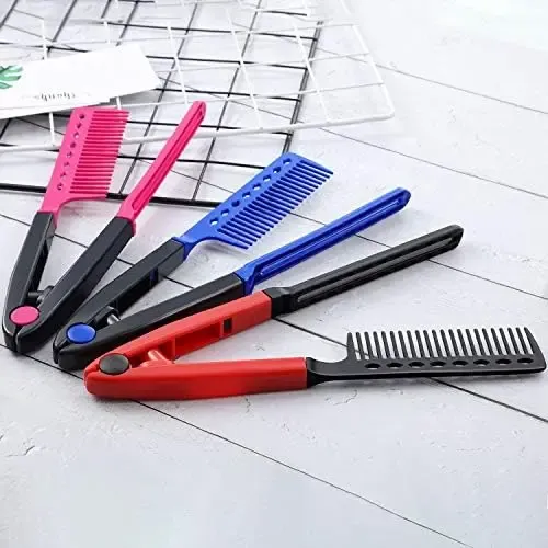 3 Piezas Peine Para El Cabello Cepillo Para El Cabello Para  Rosa Roja, Azul Y Roja.