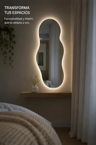 Espejo Nube Led 120×60 Premium Living/habitación Marco Pvc
