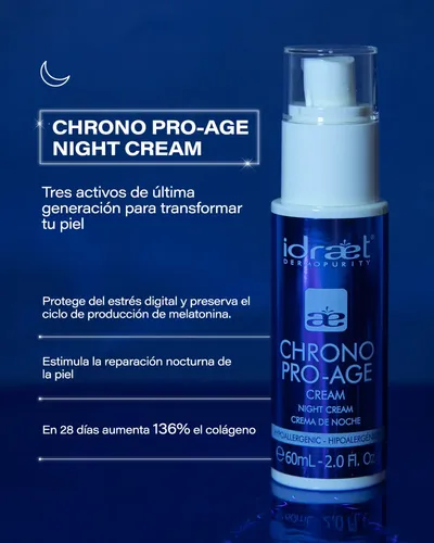Crema Facial Noche Antiage Idraet Chrono Pro-age 50ml Madura Noche