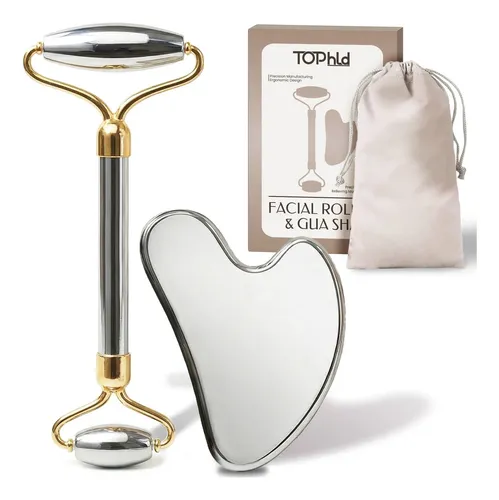 Face Roller & Gua Sha Tools Tophld De Acero Inoxidable