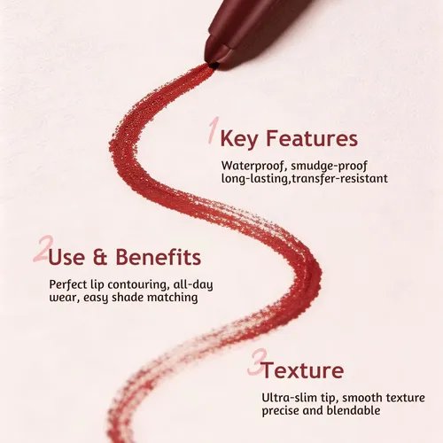 Set 12 Labiales Lápiz Delineador Jolilab Nude/lápiz +