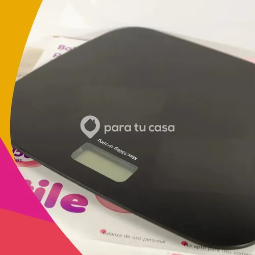 Balanza Personal De Baño Digital Electrónica 150 Kgs. Color Negro
