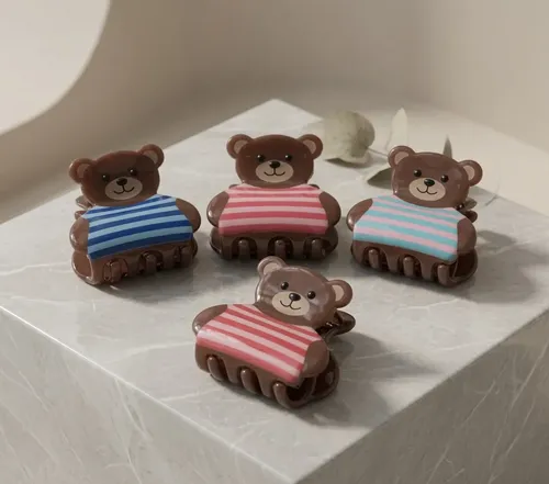 Broches Hebilla Osito Pack X12 Gancho Pelo Infantil