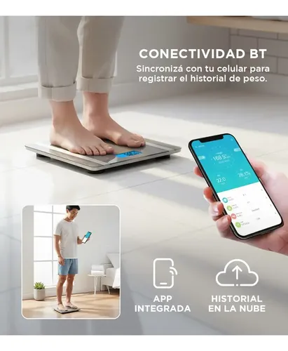 Balanza Digital Baño Personal Gadnic Medidor Grasa Corporal