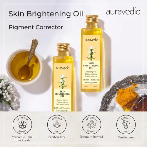 Aceite Para La Piel Auravedic Radiant Con Cúrcuma, Azafrán Y