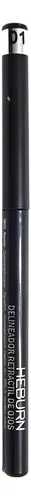 Lápiz Delineador Ojos Retráctil Heburn Color Negro Make Up