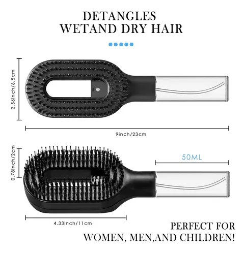 Cepillo Para Cabello Flylanyards 2 En 1 50ml Negro