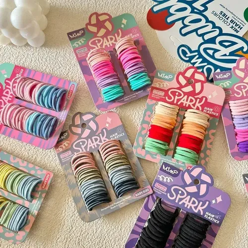 Anillos Para El Pelo Pom Kr Para Niños, Diseño Geométrico En