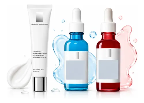 Kit Skincare Facial 2 Sérum Hidratante Renovador Crema Ojos