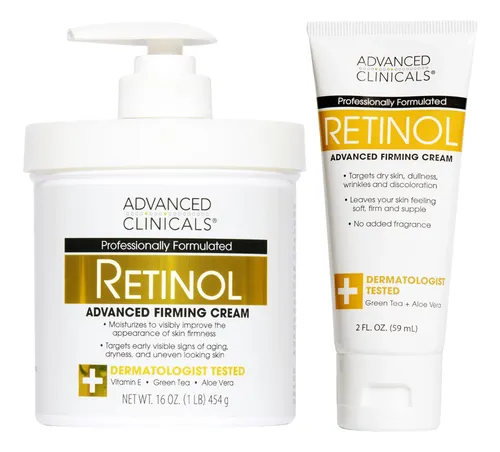Crema Hidratante Con Retinol Para Cuerpo Y Rostro De Advance Sin Fragancia Añadida