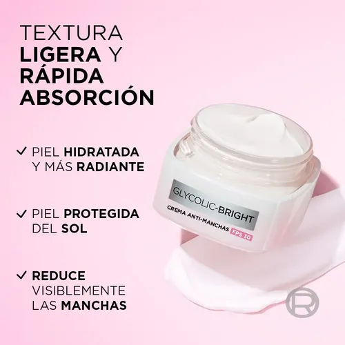 Crema Día Anti Manchas Glycolic Bright L Oréal Paris