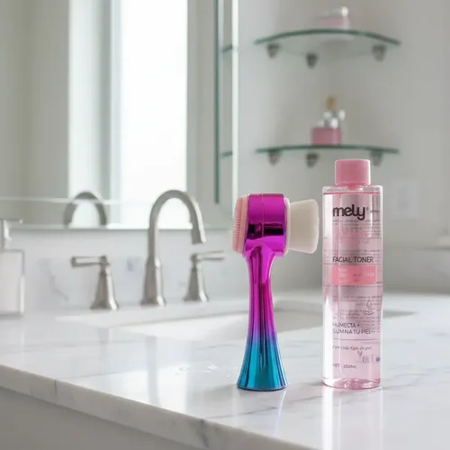 Kit Limpieza Facial Mely Cepillo + Tónico 200 Ml
