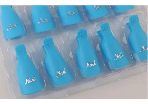 10 Piezas Clip Remover De Uñas Onwon Para Esmalte Uv Azul