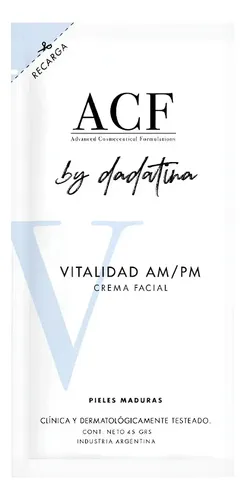 Acf By Dadatina Refill Vitalidad Crema Facial Pieles Maduras