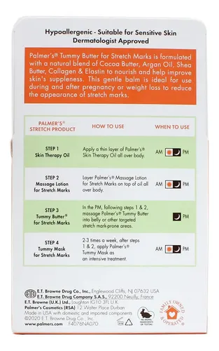 Manteca De Cacao Para Panza Palmers, Tarro De 4.4 Onzas (130 Ml) (paquete De 2)