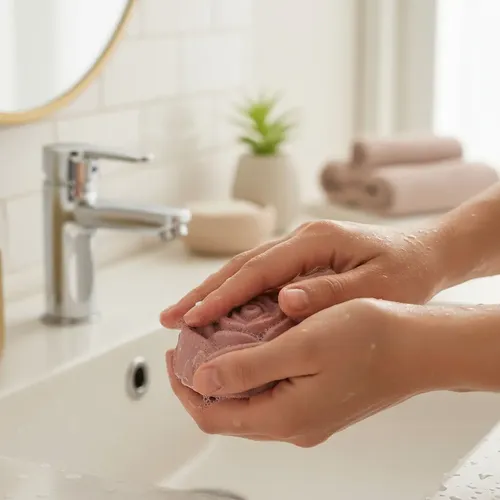 Jabon Artesanal Facial Con Arcilla Rosa