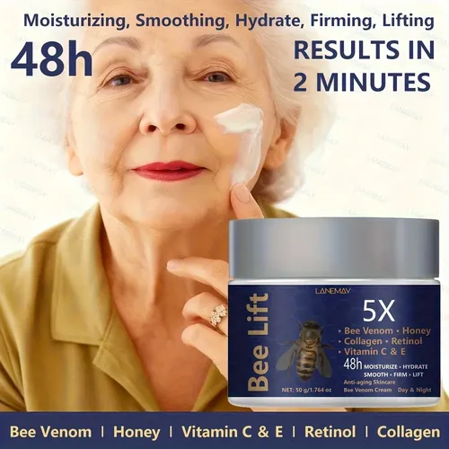 Crema Facial Antiarrugas Intensiva Con 5x Colágeno Y Retinol