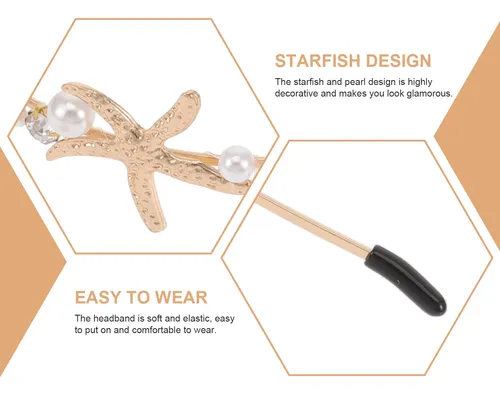 Diadema De Perlas Y Estrella De Mar Para Boda