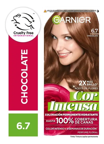 Kit Tintura Permanente Cor Intensa Tono 6.7 Chocolate Garnier