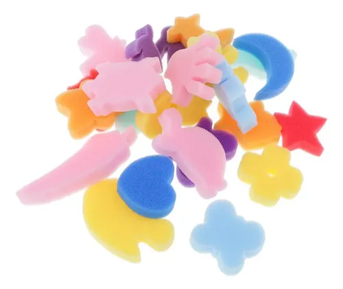 24 Pcs Esponja Pintura For Niños Aprendizaje Early