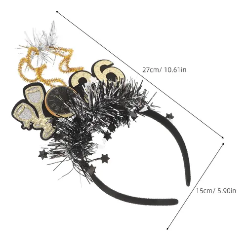 3 Aros For El Pelo De Nochevieja: Diadema Decorativa &rf
