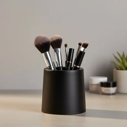 Buply Organizador Redondo De Maquillaje, Lapices Y Multiuso Negro