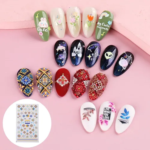 Lindas Pegatinas De Uñas En Relieve 5d, Decoración 5d-k144