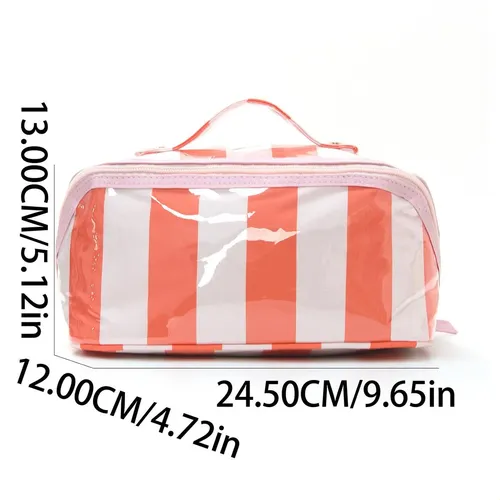 Bolsa De Maquillaje Con Estampado Multicolor Con Cierre Extr