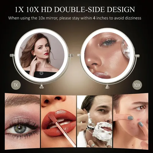 Espejo De Maquillaje Miroamz Con Luces, Espejo De Maquillaje