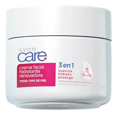 Crema Facial 3 en 1 Hidratante Renovadora Todo Tipo de Piel Avon Care