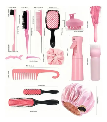 Kit 28pz Peine De Masaje Y Cepillos Para Peinado