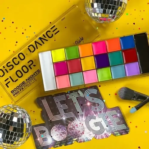 Paleta de Sombras Crema Rude Cosmetics Disco Dance 20 Colores Boogie Nights