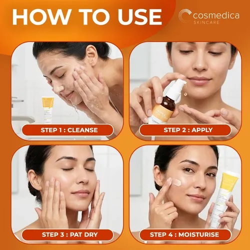 Sérum Cosmedica De Vitamina C Para Rostro Con Ácido Hialurón Todo Tipo De Piel Día/noche