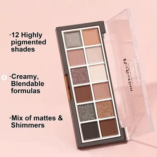 12 Sombras Para Ojos Febble Perfection Dreamy Silky Velvet 01 – Golden Dunes