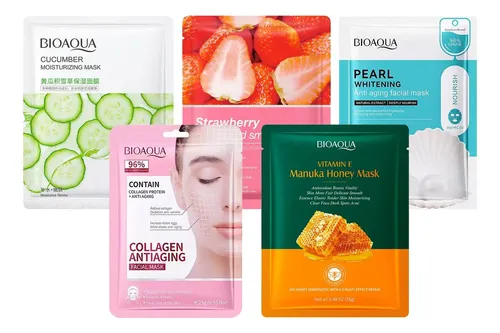 Pack De 5 Mascarillas Faciales Bioaqua De Tela Tipo de piel Mixta