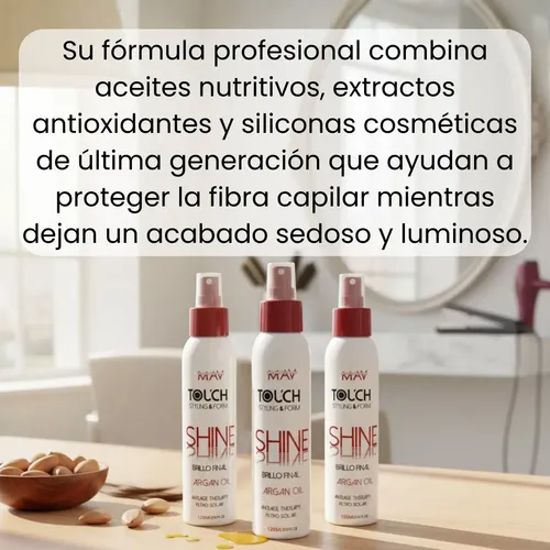 Brillo Final Mav Argán Serum Capilar Reparador Capilar X 3