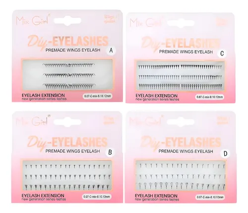Pestañas Postizas Individuales Jy12 Eyelashes Mix Girl