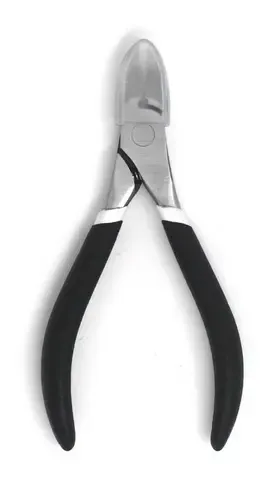 Alicate Curvo Acero Inoxidable Podología Basicare 13cm Negro
