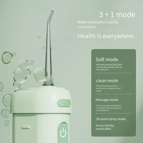 Mini Hilo Dental Eléctrico Portátil Con 5 Boquillas