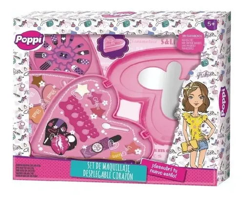 Set De Maquillaje Belleza Corazon S21651 Poppi Casa Valente