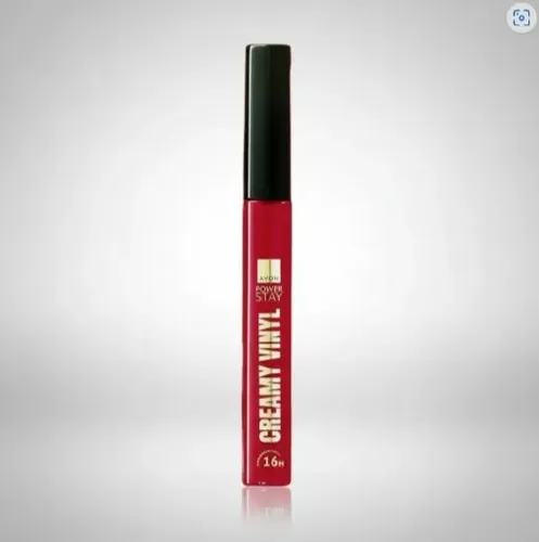 Labial Avon Power Creamy Vinyl Larga Duración Rojo Vibrante
