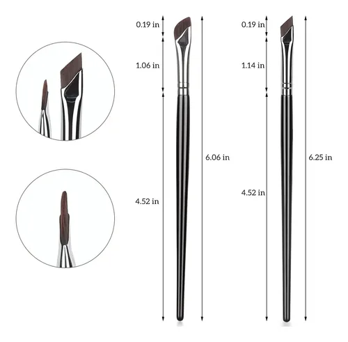 Set De Brochas, Etercycle, Eyeliner Angled, 3 Piezas