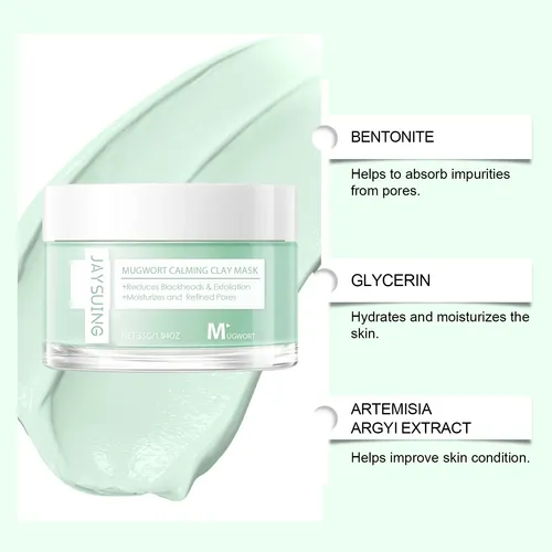 Mascarilla Facial De Arcilla Calmante Papa Feel Mugwort Todo Tipo De Piel