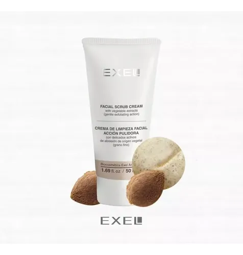 Crema Facial Exel Scrub Hipoalergénica Noche 50ml Libre Parabenos Vegana
