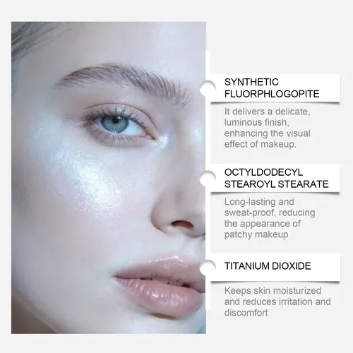 Iluminador Polvo Facial, Acabado Luminoso Tono Perla Blanca