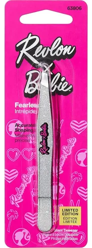 Pinza Revlon X Barbie, Acero Inoxidable, Punta Inclinada