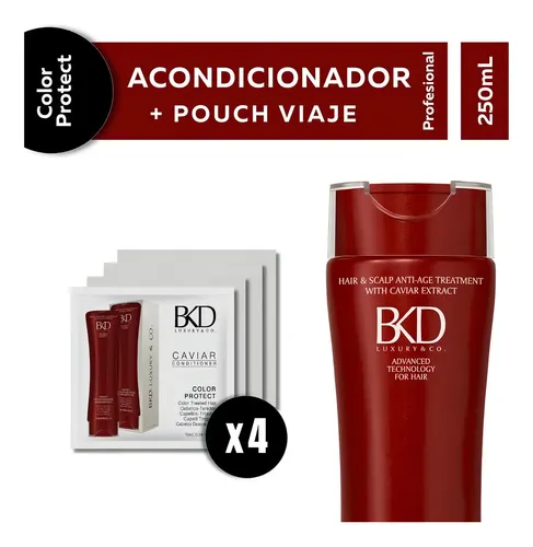 Acondicionador Fidelite BKD Color Protect para Cabello Teñido con Caviar, Pack de 5
